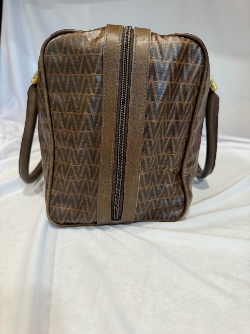 Vintage Mario Valentino Boston Travel Duffel Bag - Picture 6 of 11